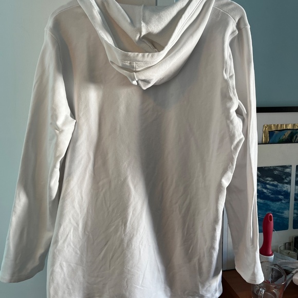 Land’s End White Hooded Sweatshirt, L - Picture 6 of 9